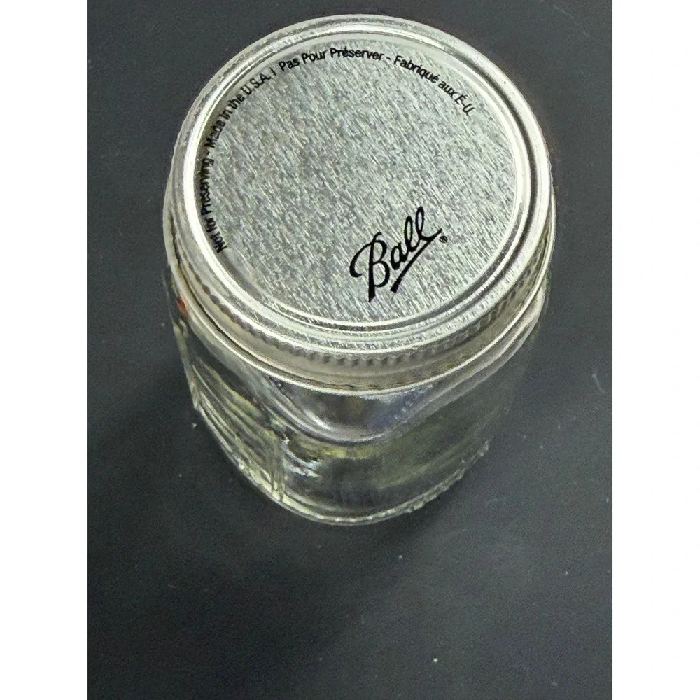 Ball Mason Jars 4oz Mini Clear Glass Spice Storage Set of 4 with Lids Silver